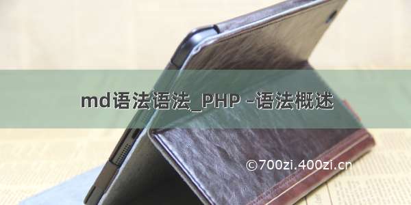 md语法语法_PHP –语法概述