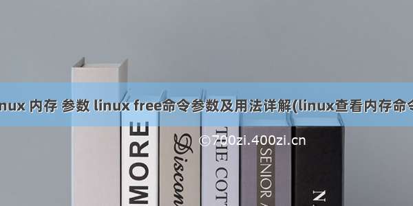 linux 内存 参数 linux free命令参数及用法详解(linux查看内存命令)