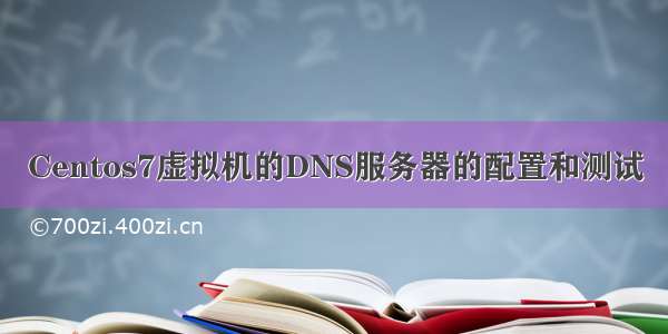 Centos7虚拟机的DNS服务器的配置和测试