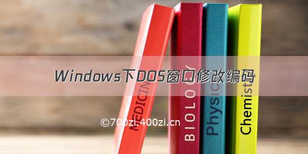 Windows下DOS窗口修改编码