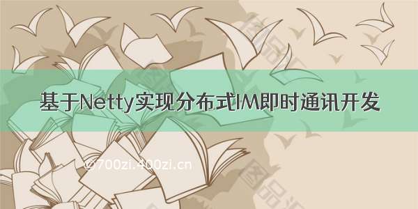 基于Netty实现分布式IM即时通讯开发