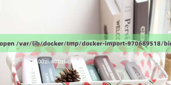 docker导入镜像报错：open /var/lib/docker/tmp/docker-import-970689518/bin/json: no such file or