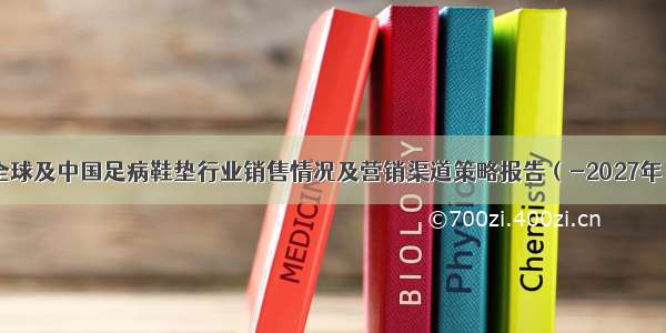 全球及中国足病鞋垫行业销售情况及营销渠道策略报告（-2027年）