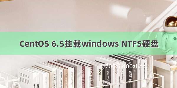 CentOS 6.5挂载windows NTFS硬盘