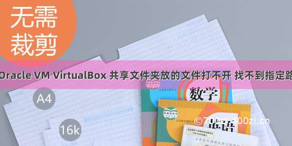 虚拟机Oracle VM VirtualBox 共享文件夹放的文件打不开 找不到指定路径问题