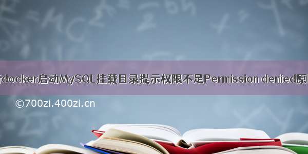 分析docker启动MySQL挂载目录提示权限不足Permission denied原因