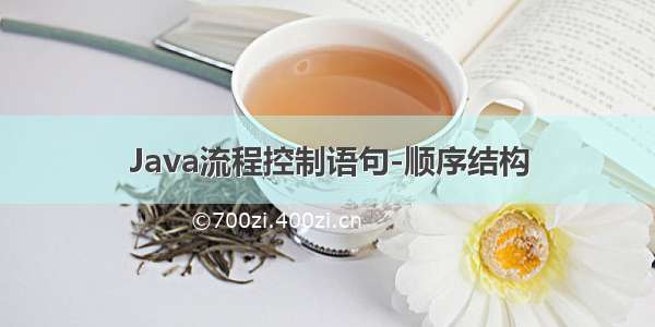 Java流程控制语句-顺序结构