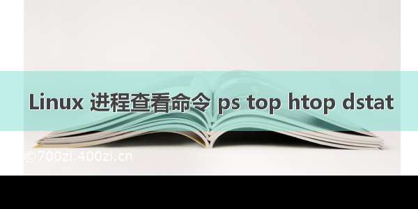 Linux 进程查看命令 ps top htop dstat