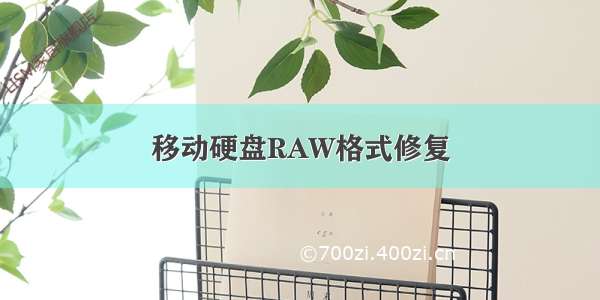 移动硬盘RAW格式修复