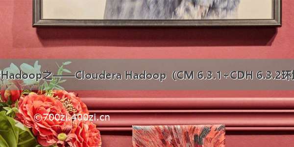 大数据Hadoop之——Cloudera Hadoop（CM 6.3.1+CDH 6.3.2环境部署）