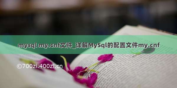 mysql my.cnf文件_详解MySql的配置文件my.cnf