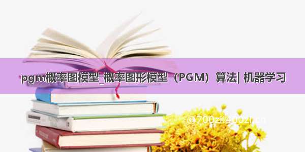 pgm概率图模型_概率图形模型（PGM）算法| 机器学习