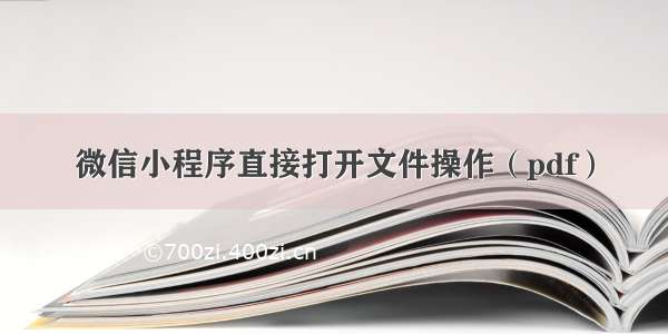 微信小程序直接打开文件操作（pdf）