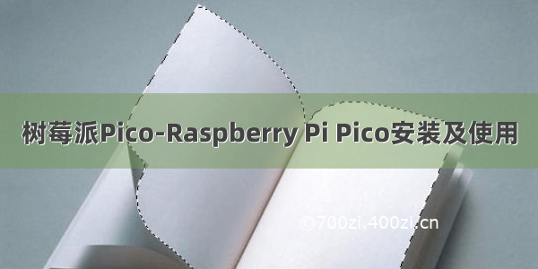 树莓派Pico-Raspberry Pi Pico安装及使用