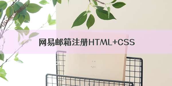 网易邮箱注册HTML+CSS