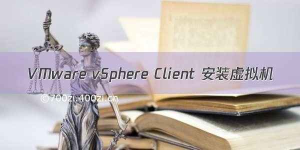 VMware vSphere Client 安装虚拟机