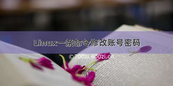 Linux一条命令修改账号密码