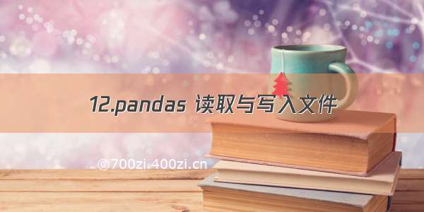 12.pandas 读取与写入文件