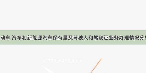 中国机动车 汽车和新能源汽车保有量及驾驶人和驾驶证业务办理情况分析「图」