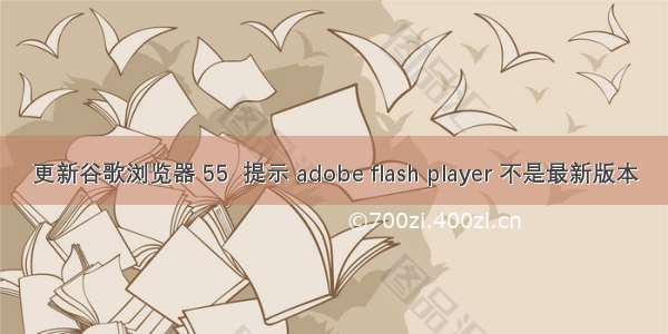 更新谷歌浏览器 55  提示 adobe flash player 不是最新版本