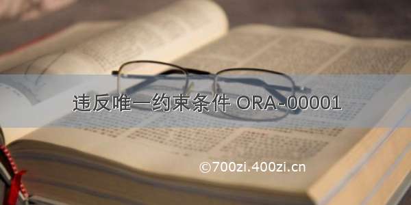 违反唯一约束条件 ORA-00001