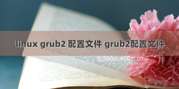 linux grub2 配置文件 grub2配置文件