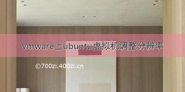 vmware上ubuntu虚拟机调整分辨率