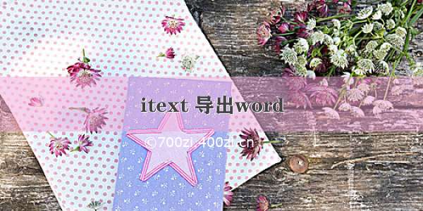 itext 导出word