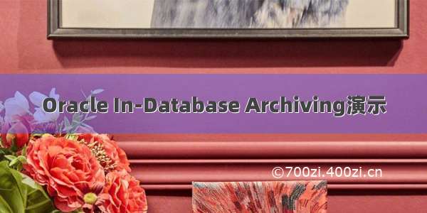 Oracle In-Database Archiving演示