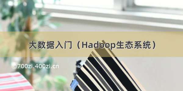 大数据入门（Hadoop生态系统）