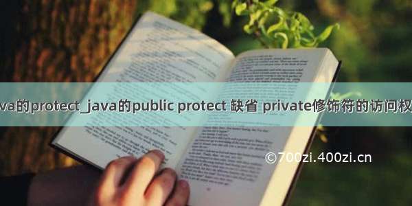 java的protect_java的public protect 缺省 private修饰符的访问权限