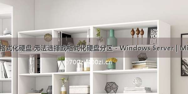 计算机管理无法格式化硬盘 无法选择或格式化硬盘分区 - Windows Server | Microsoft Docs...