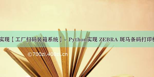 (8) PyQt 设计并实现【工厂扫码装箱系统】- Python实现 ZEBRA 斑马条码打印机 自动化打印标签