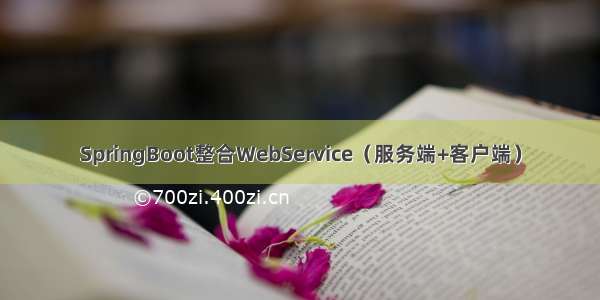 SpringBoot整合WebService（服务端+客户端）