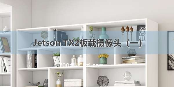 Jetson TX2板载摄像头（一）