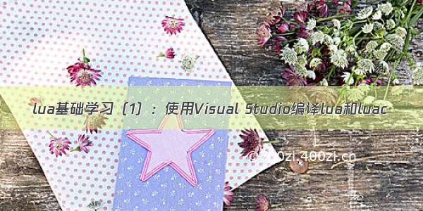 lua基础学习（1）：使用Visual Studio编译lua和luac