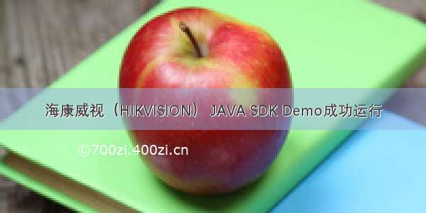 海康威视（HIKVISION） JAVA SDK Demo成功运行