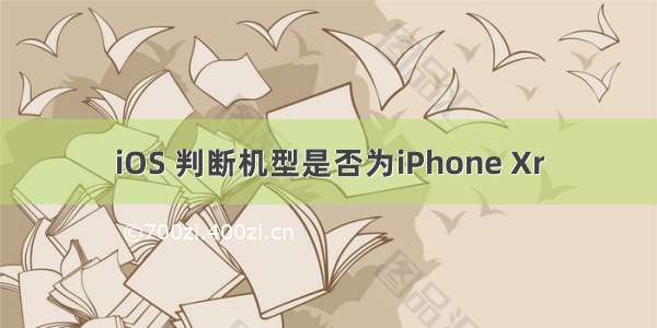 iOS 判断机型是否为iPhone Xr