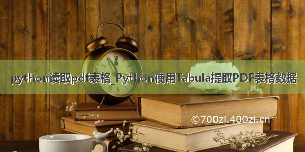 python读取pdf表格_Python使用Tabula提取PDF表格数据