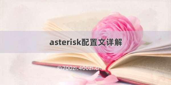 asterisk配置文详解