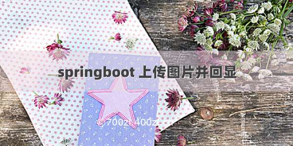 springboot 上传图片并回显