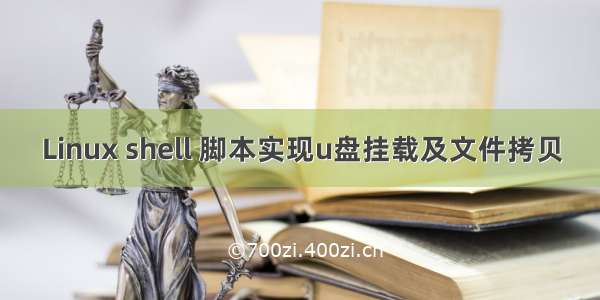 Linux shell 脚本实现u盘挂载及文件拷贝