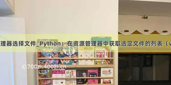 python资源管理器选择文件_Python：在资源管理器中获取选定文件的列表（windows7）...