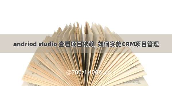 andriod studio 查看项目依赖_如何实施CRM项目管理