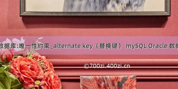 mysql中ak替换键_数据库:唯一性约束_alternate key（替换键） mySQL Oracle 数据库 ak 唯一性约束...