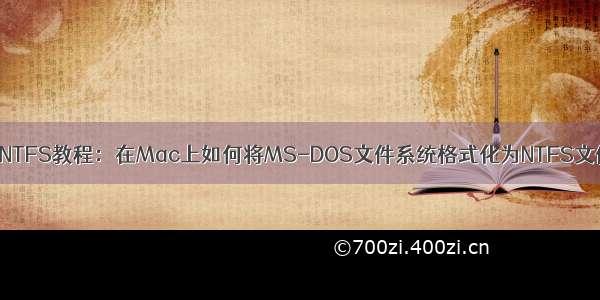 Tuxera NTFS教程：在Mac上如何将MS-DOS文件系统格式化为NTFS文件系统？