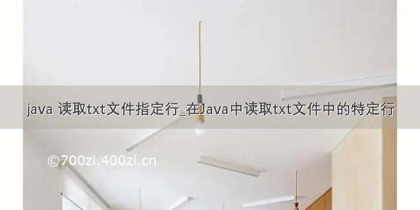 java 读取txt文件指定行_在Java中读取txt文件中的特定行