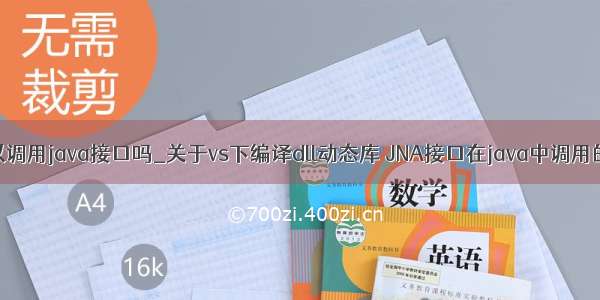 vs可以调用java接口吗_关于vs下编译dll动态库 JNA接口在java中调用的问题