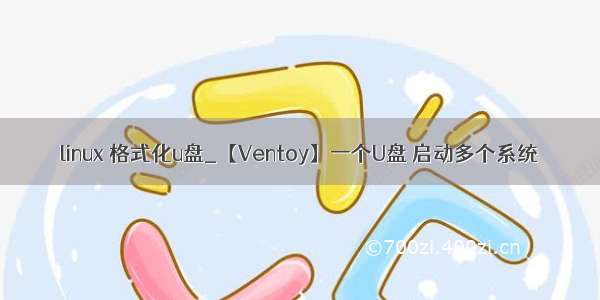 linux 格式化u盘_【Ventoy】一个U盘 启动多个系统