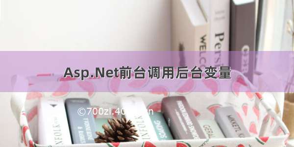 Asp.Net前台调用后台变量